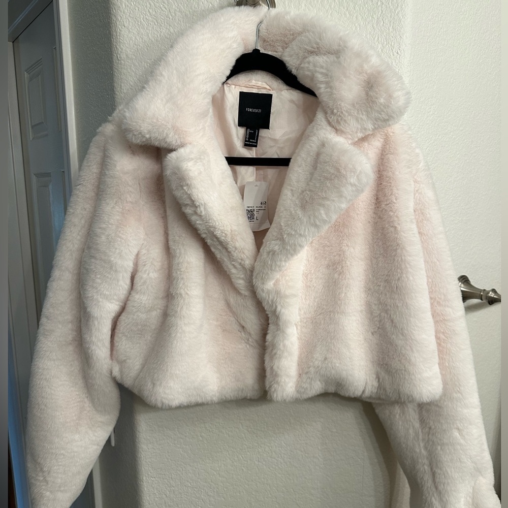 Plush Cropped Coat NWT
